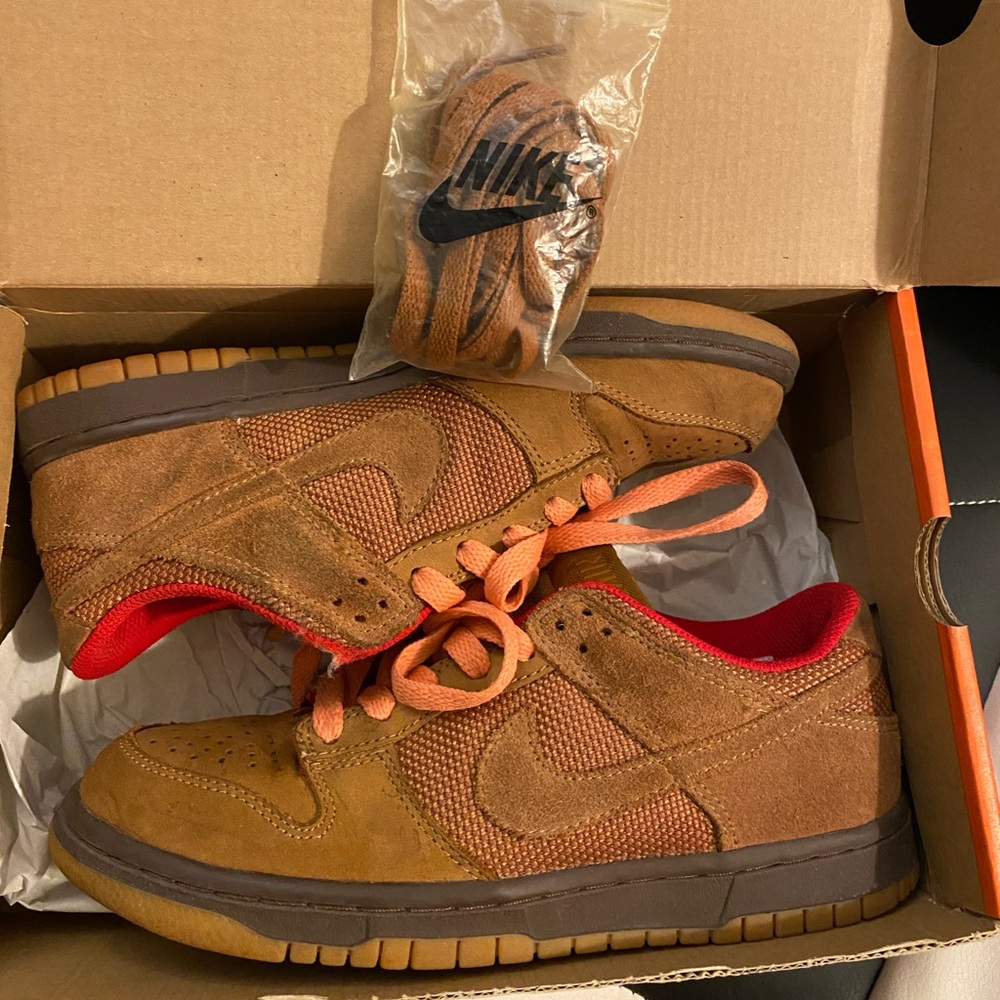 Vintage Nike Dunk Low Retro Size 5.5 - Nike Dunk Low Hazelnut Light Chocolate - Picture 8 of 11